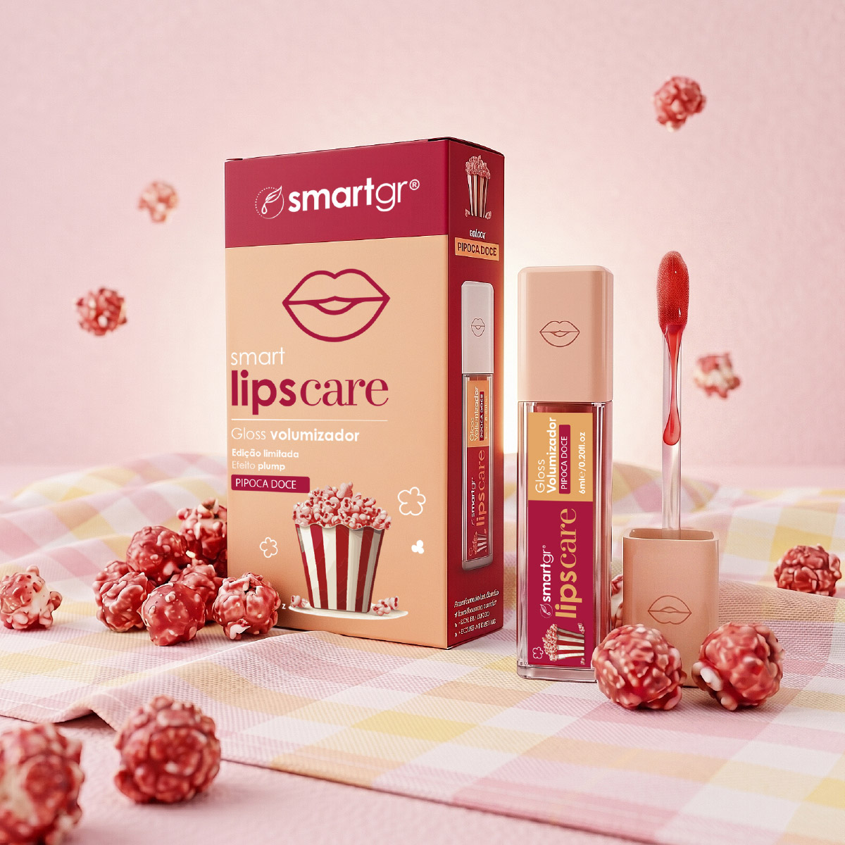 Gloss Volumizador Pipoca Doce Smart Lips Care